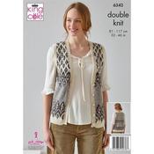 #6342 Waistcoat Yarn and Pattern Pack in Natural Alpaca DK