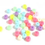 7mm assorted Acrylic Bracelet Beads - Pastel Bag of 100