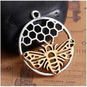 Bee &amp; Honeycomb Bag Embellishment pack of 5