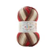 Alize Baby Best Batik #4574 Red &amp; Brown Multi image