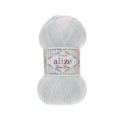 Alize Baby Best Batik #6623 Mint &amp; Pink Multi image