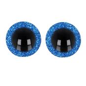 18mm Blue Glitter Toy Eyes (Safety Eyes) - 1 pair