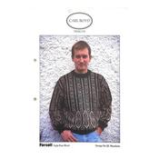 Carl Boyd Designs Knitting Machine Pattern No. 22 Mandarin MensSweater in 4 Ply
