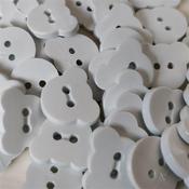 King Cole Cherished White Bear Button #BT320