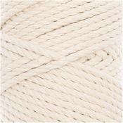 Rico 3mm x 55m Creative Cotton Cord Skinny #001 Ecru