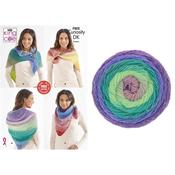 Curiosity Lace Triangle Wrap - Yarn and Pattern Pack 2905 Victoria Plum