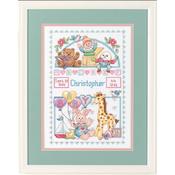 Counted Cross Stitch Kit Sampler - Birth Record for Baby