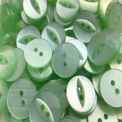 Pack of 6 x Mint Plastic Fisheye Buttons (14mm, Size 22)