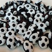 1 x Football Button (13mm)  Black &amp; White