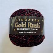 Lincatex Gold Rush Goldfingering Decorative Yarn #81 Red Metallic image