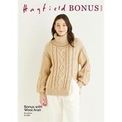 Hayfield Bonus Pattern 10326 Sweater in Bonus Aran with Wool