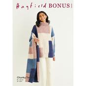 Hayfield Bonus Pattern 10340 Sweater &amp; Scarf in Bonus Chunky Tweed
