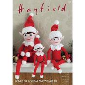 Hayfield Pattern 2475 Christmas Elves in Bonus DK &amp; Snuggly Bunny DK