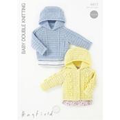 Hayfield Pattern 4417 Crochet Hooded Sweater &amp; Jacket in DK
