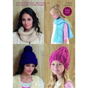 Hayfield Bonus Pattern 7725 Hats in Bonus Super Chunky