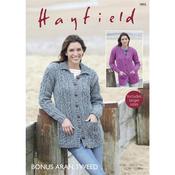 Pattern 7895 Cardigans Knitted in Hayfield Bonus Aran Tweed