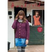 Hayfield 8169 Cardigan &amp; Waistcoat in Bonus Aran Tweed