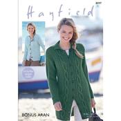 Hayfield Pattern 8097 Aran Cardigans