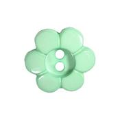 2 Hole Flower Button 15mm Mint