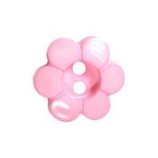 2 Hole Flower Button 15mm Pink