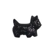 Scottie Dog Shank Button 15mm Black