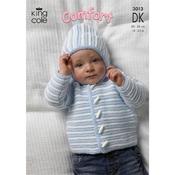 King Cole Pattern 3013 Jacket, Sweater and Body Warmer Knitted in Comfort DK