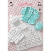 King Cole Pattern 3115 Crochet Coat, Cardigan, Bonnet, Hat and Pram Cover