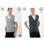 King Cole Pattern 3270 Slipover and Waistcoat in Merino Blend DK