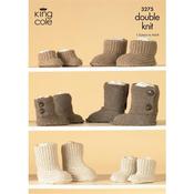 King Cole Pattern 3275 Hug Slippers in Baby Alpaca DK