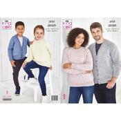 King Cole Pattern 3757 Cardigan &amp; Sweater in Fashion Aran