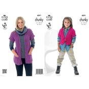 King Cole Pattern 4091 Waistcoats in Big Value Chunky