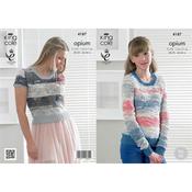King Cole Pattern 4187 Sweater &amp; Top in Opium
