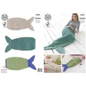 King Cole Pattern 4693 Mermaid Cocoons in Aran
