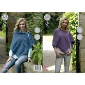 King Cole Pattern 4748 Capes/Ponchos Knitted in DK
