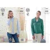 King Cole Pattern 4818 Jacket &amp; Waistcoat in Fashion Aran