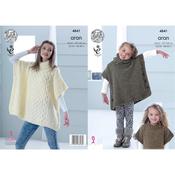 King Cole Pattern 4841 Aran Tabard in Fashion Aran