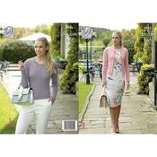 King Cole Pattern 4934 Sweater &amp; Cardigan in DK image