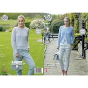 King Cole Pattern 4936 Sweater &amp; Cardigan in DK