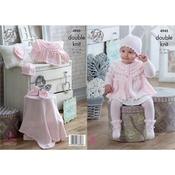 King Cole Pattern 4945 Jacket, Hat, Bonnet, Mittens, Bootees &amp; Blanket in Comfort DK