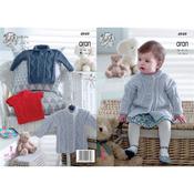 King Cole Pattern 4949 Cardigan &amp; Sweater in Fashion Aran
