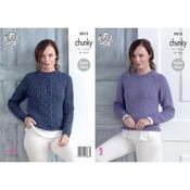 King Cole Pattern 5015 Sweaters in Chunky Tweed