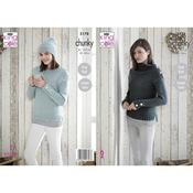 King Cole Pattern 5178 Sweaters &amp; Hat in Timeless Chunky image