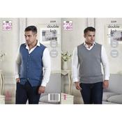 King Cole Pattern 5229 Slipover &amp; Waistcoat in Majestic DK