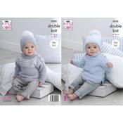 King Cole Pattern 5255 Jackets Knitted in Big Value Baby DK 50g