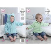 King Cole Pattern 5256 Jackets Knitted in Big Value Baby DK 50g