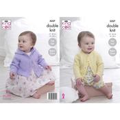 King Cole Pattern 5257 Cardigans Knitted in Big Value Baby DK 50g