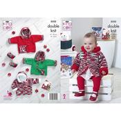 King Cole Pattern 5352 Reversible Christmas Duffle Coat in Glitz DK