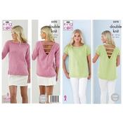 King Cole Pattern 5370 Ladies Top in Cotton Top DK image