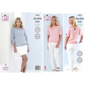 King Cole Pattern 5374 Sweaters in Cotton Top DK image