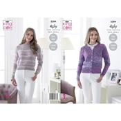 King Cole Pattern 5384 Cardigan &amp; Sweater in Drifter 4ply